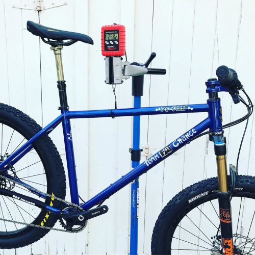 fatchancebikes:  Weighing in at 25lbs this #sapphireblue #yoeddy is heading off to @mountainbikeacti