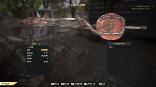 How does Appalachia differ from the Commonwealth or Capital Wasteland? It starts with a Guitar Sword