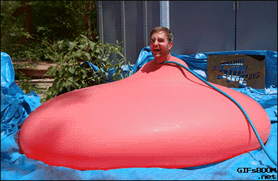 gifsboom:  Giant water balloon bursts in slo-mo with man inside.[video](via neologismist )