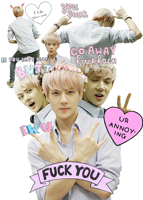 a very messy collage on how i feel about oh sehun
