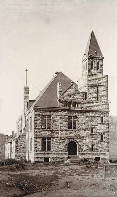 Mora County Courthouse, Mora, New MexicoDate: ca. 1890-1910?Negative Number: 131748