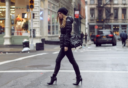 black, booties, pointy, street, blogger, pointed toe from HeelsFetishism