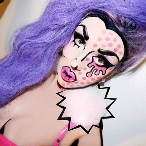 zombiegirluk:  Trying a bit of this makeup wizardry tonight! @nikkilipstick I LOVE it!!!! 😍😍😍😍💗😍😍😍