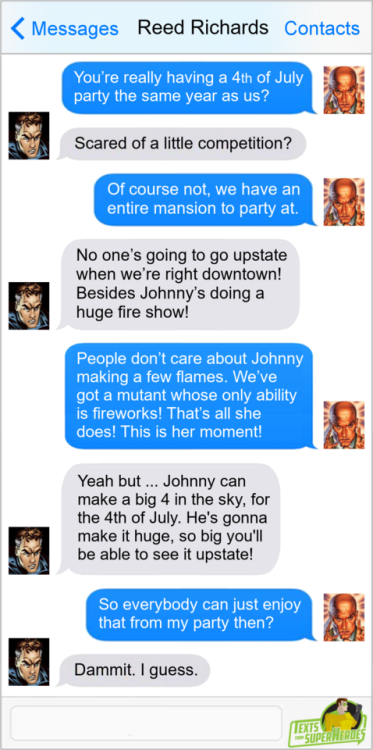 thesuperheroesnetwork:Texts From SuperheroesFacebook| Twitter | Patreon