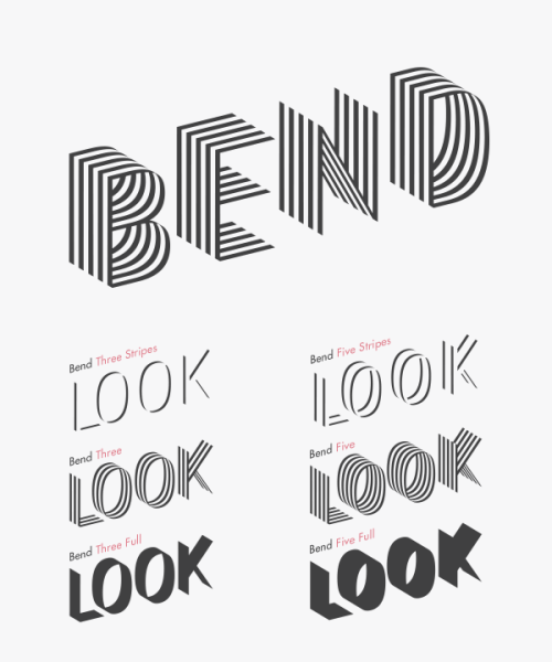 Bend, a ribbon font family Bend is a contemporary ribbon font family that consists of 6 fonts in total.
Check out more information about this rbbon type family on WE AND THE COLOR or buy it on MyFonts.com
Follow WE AND THE COLOR on:
Facebook I...