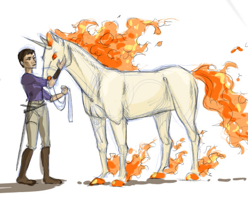 artisticsasquatch: 2/10: Cassandra and her Rapidash