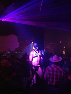 cap616:  Gogo Venom at Iron Bear. My favorite Austin Bear Bar! Superheroes vs Villains Party!!!