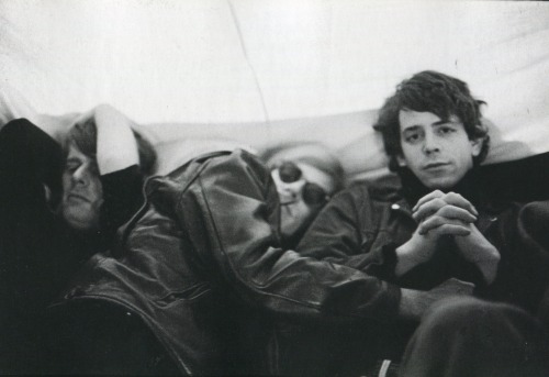 superblackmarket2: Paul Morrissey, Andy Warhol, and Lou Reed photographed by Nat Finkelstein, 1966