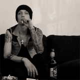 blackveilbrideswwegleek:  Andy Biersack ; smoking  