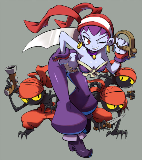 cristiandraws:  Risky Boots’ artworks for the upcoming Shantae: Pirate’s Curse game for 3DS and WiiU.  I really wana see genie risky X3