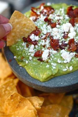 bedazzledbodybag:  Bacon-Cotija Guacamole