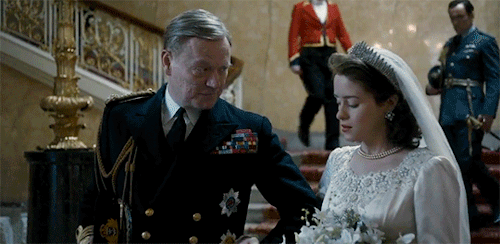 thecrownnetflixuk:Your Father would have been proud.The Crown | 1x01: Wolferton Splash and 2x07: Mat