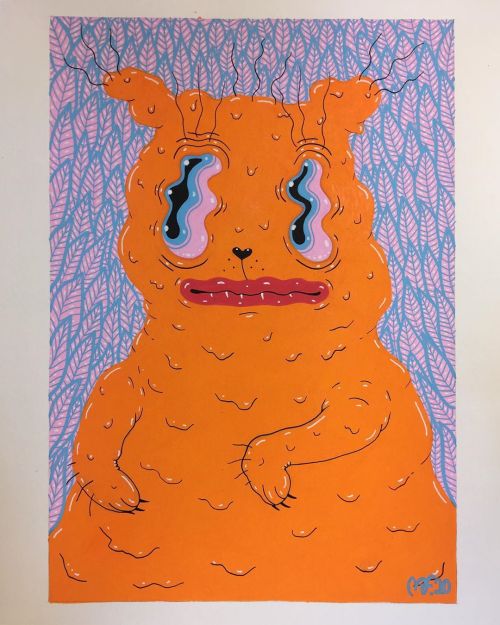 The whole thing . . . . . #slimey #monster #madelenfoss #art #drawing #posca #markers #illustration 