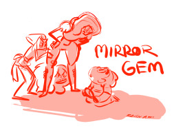 raveneesimo:  “Mirror Gem&ldquo; storyboard art: Here are some drawings I did early on in the storyboarding process for one of the recent episodes of Steven Universe, “Mirror Gem”.  Sometimes sketching things out like this first helps me figure