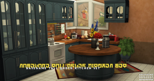 BASEGAME Tall Order Kitchen SetBasegame20 EA colorButcher Block countertop in medium brownNot perfec