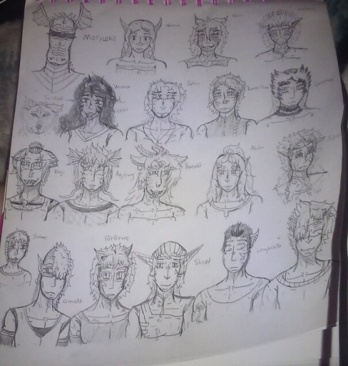 So I Drew All My Proper Original Characters Over The Past Few Days. I Don't Draw Them As Often As I Used