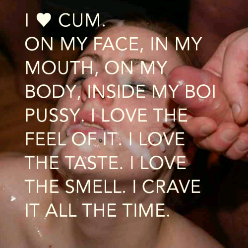 jackiefucher:  sissystable:Saddle up at the Sissy Stable !!!Yes, just seeing this picture makes my mouth open a little to run my tongue over my lips at the sight of all that yummy cum. My first thought is she should run her tongue around her lips to