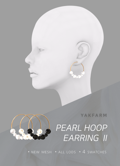 SIMS 4  Pearl Hoop Earring Setcolor taggeddisabled for randomall gendersD O W N L O A D (no ads