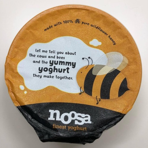 My yoghurt teaches me about the facts of life. #afterlunchdessert #itsallaboutthecowsandthebees #atl