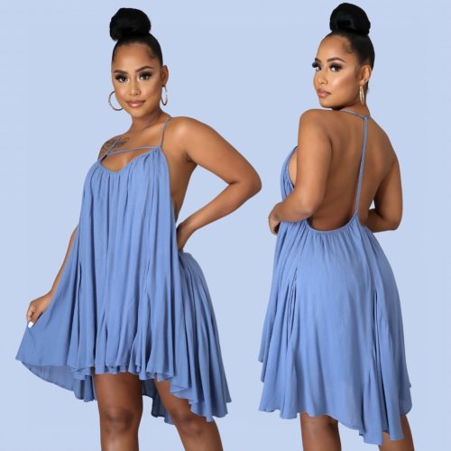 Your favorite dressNow available in blue ✨Tap to shop our best sellerSUN-KISSED DRESS | BLUE