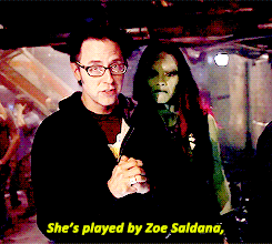 thebatmn:  One person I would definitely not wanna be is Gamora, because she is mean…