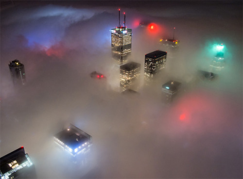 Above the clouds in Toronto, Canada.