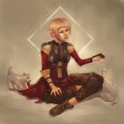 vollelune:  Sera with puppies!