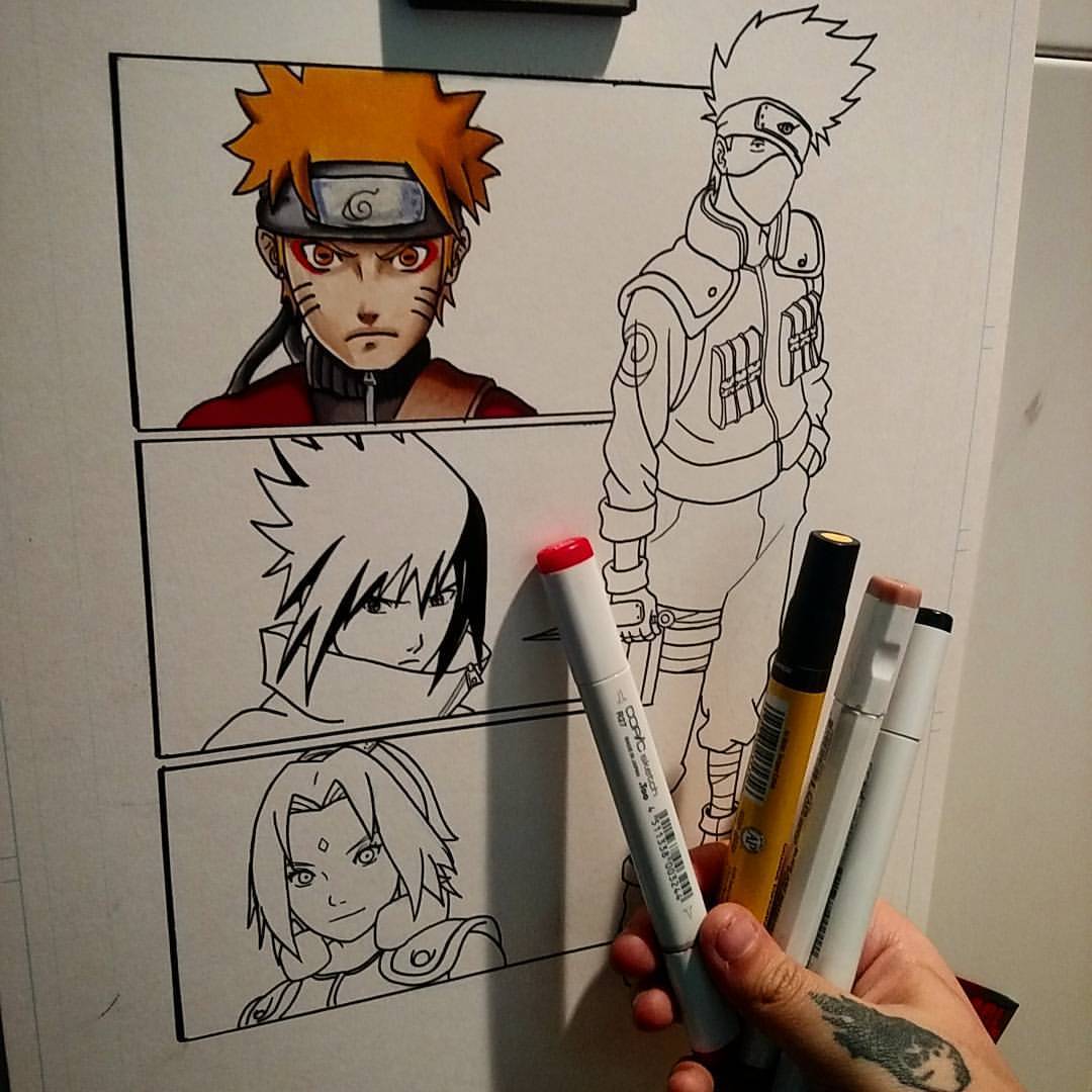 Sasuke/Naruto/Sakura  Naruto uzumaki, Naruto drawings, Naruto sketch