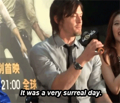 arielmh:  Norman talking about how he helped rescue a man from a car crash. As if