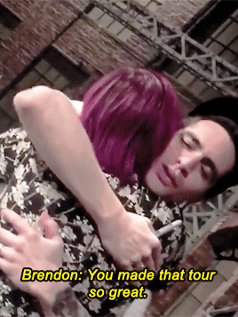 patdsnaps:Brendon warm welcoming and thanking Eva for the hearts project video by brendon.urie // 7.