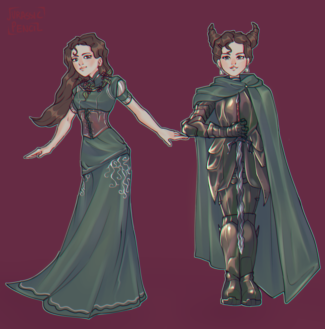 99.999% art : Two Judes i drew while in the middle of The Wicked...
