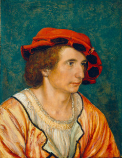 history-of-fashion: ab. 1520-1530 Attributed to Hans Holbein the Younger - Portrait of a Young Man