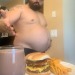 alphabelly:On today’s menu - Bacon Double Cheeseburger, Sweet Potato Steak Fries and a huge glass of chocolate milk to wash it down with. Get you a belly boy that actually knows how to cook!