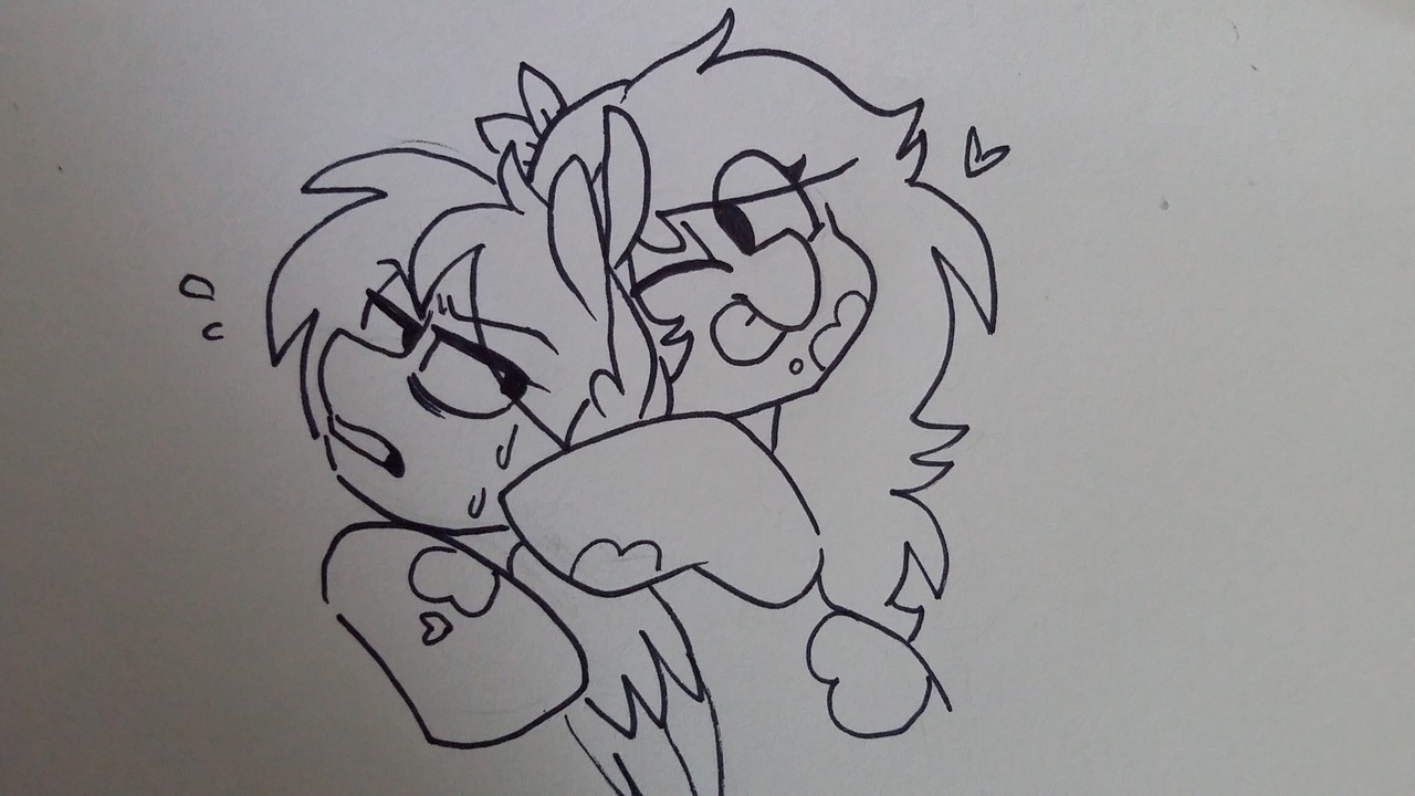 red-x-bacon: Doodles! Delta Vee and Apogee is there too!  momma ponyo yells at her
