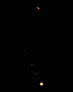 karlrincon:The Great Conjunction: Jupiter and Saturn 🌌.