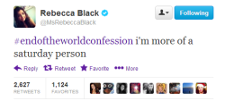 bubblegumshoes:  odairaremysugarcubes:  can we just  if you don’t love rebecca black you’re wrong 