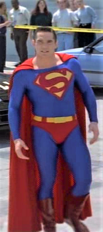 robocoptortured: Dean Cain as Superman. His tight little red speedos sometime struggle to contain hi