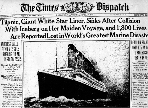 todayinhistory: April 10th 1912: Titanic sets sailOn this day in 1912, the RMS Titanic, set sail fro
