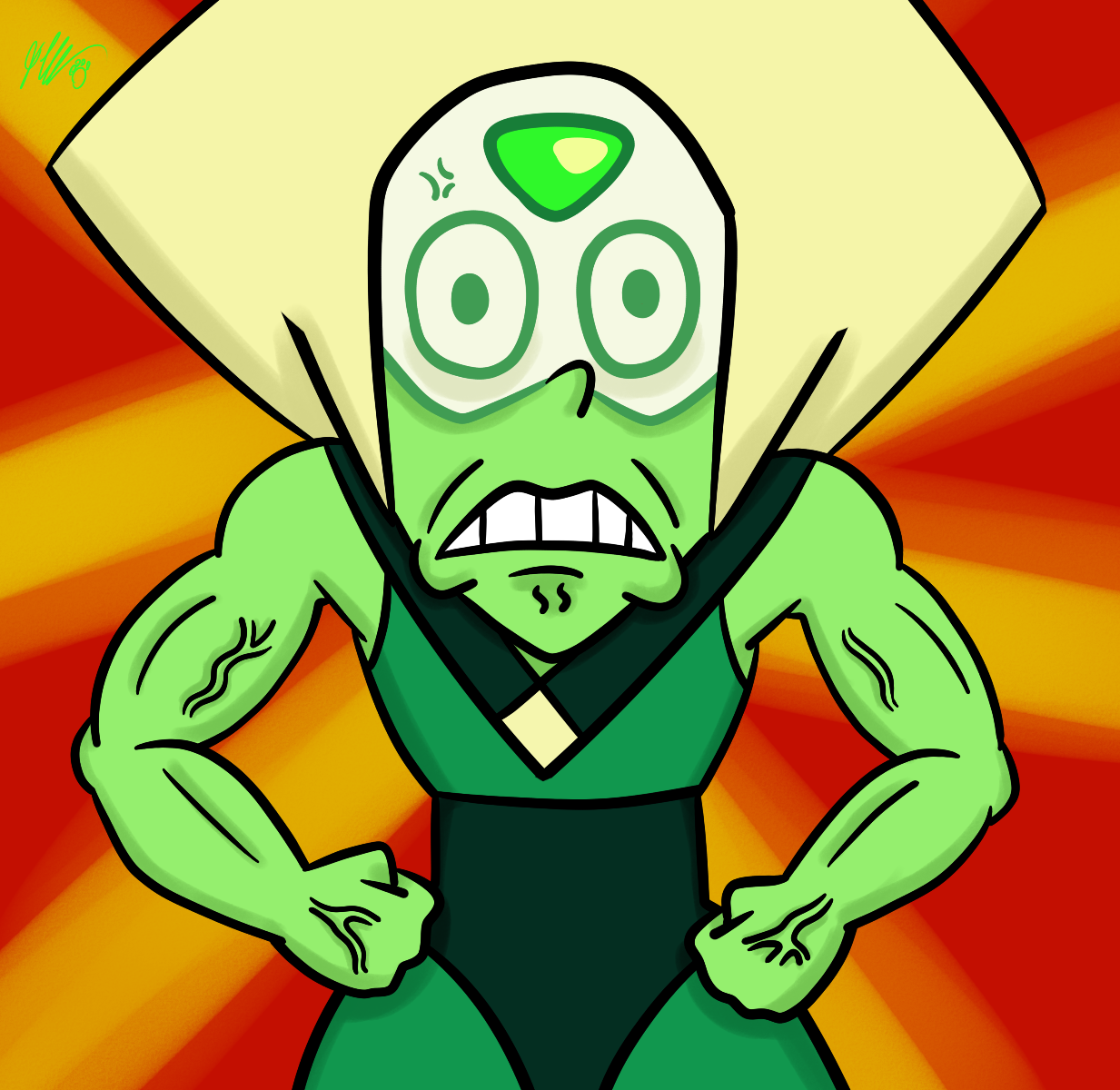 Peridot’s unbridled rage.