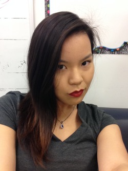 Red Lips At Work by AmiaIce 