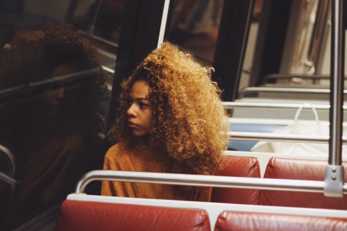 mylesloftinphotography:The girl on the blue line train. Model: jesus-is-cumming