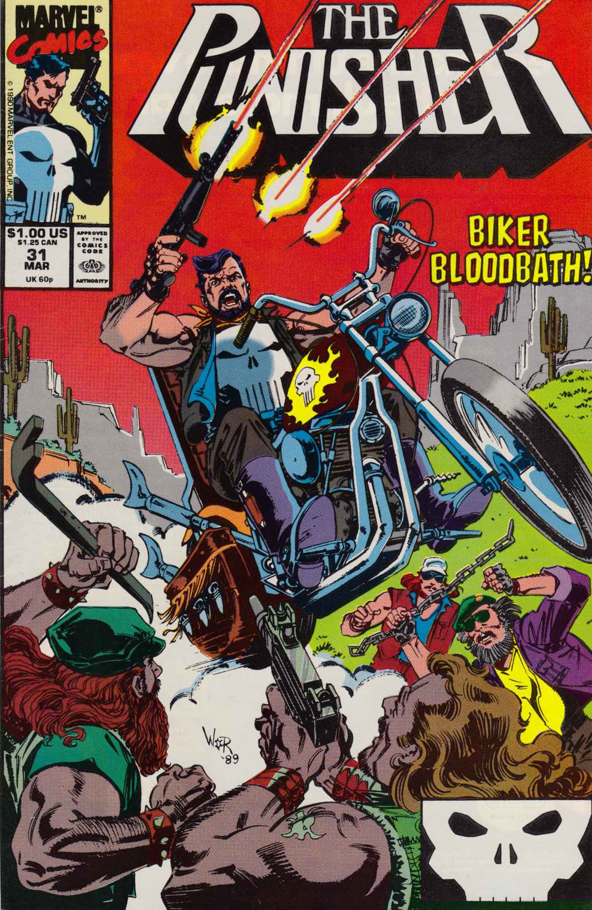 The Punisher Vol.2 No. 31 (Marvel Comics, 1990). Cover art by Bill Rheinhold.From