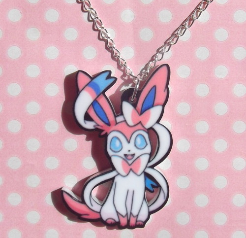 New Sylveon necklace noe available on my Etsy  shop! www.etsy.com/uk/shop/KawaiiKave?re