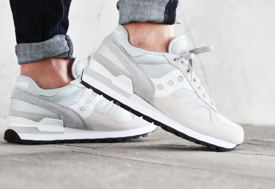 saucony shadow original grey white