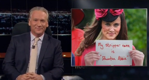 Bill Maher presents Celebrity Confession Signs. 