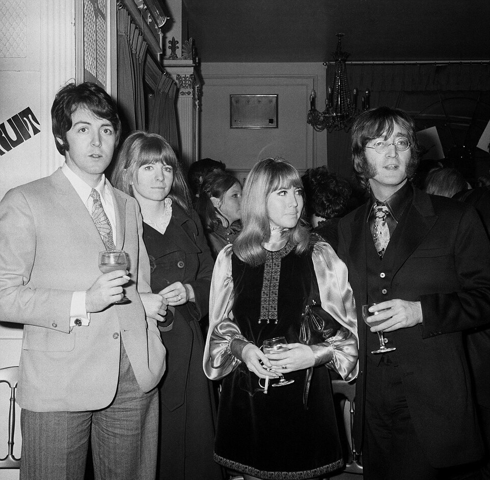 goo-goo-gjoob-goo-goo:  Paul McCartney and girlfriend Jane Asher with John and Cynthia
