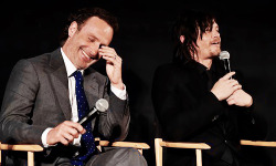 reedusnorman-deactivated2015070: Andrew Lincoln and Norman Reedus at ‘The Walking Dead’ Deadline panel at the Egyptian Theater on Monday, April 20, 2015 in Los Angeles. 