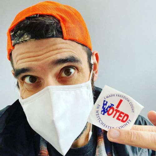 Voted and getting the car inspected before noon! (45minute wait for the #vote.) #ny #selfie #gpoy #i