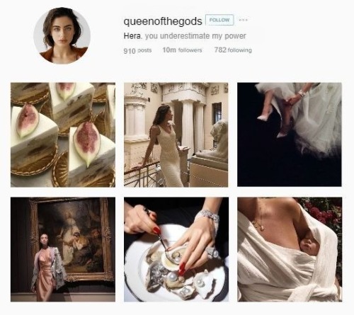 MODERN INSTAGRAM AU&gt;&gt; Greek Mythology&gt;&gt; Godesses of Olympus 