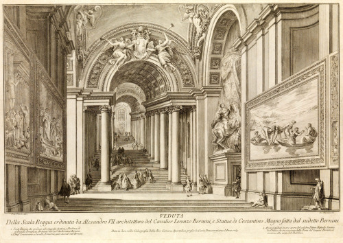 The Scala Reggia during the reign of pope Alexander VII, Vatican City